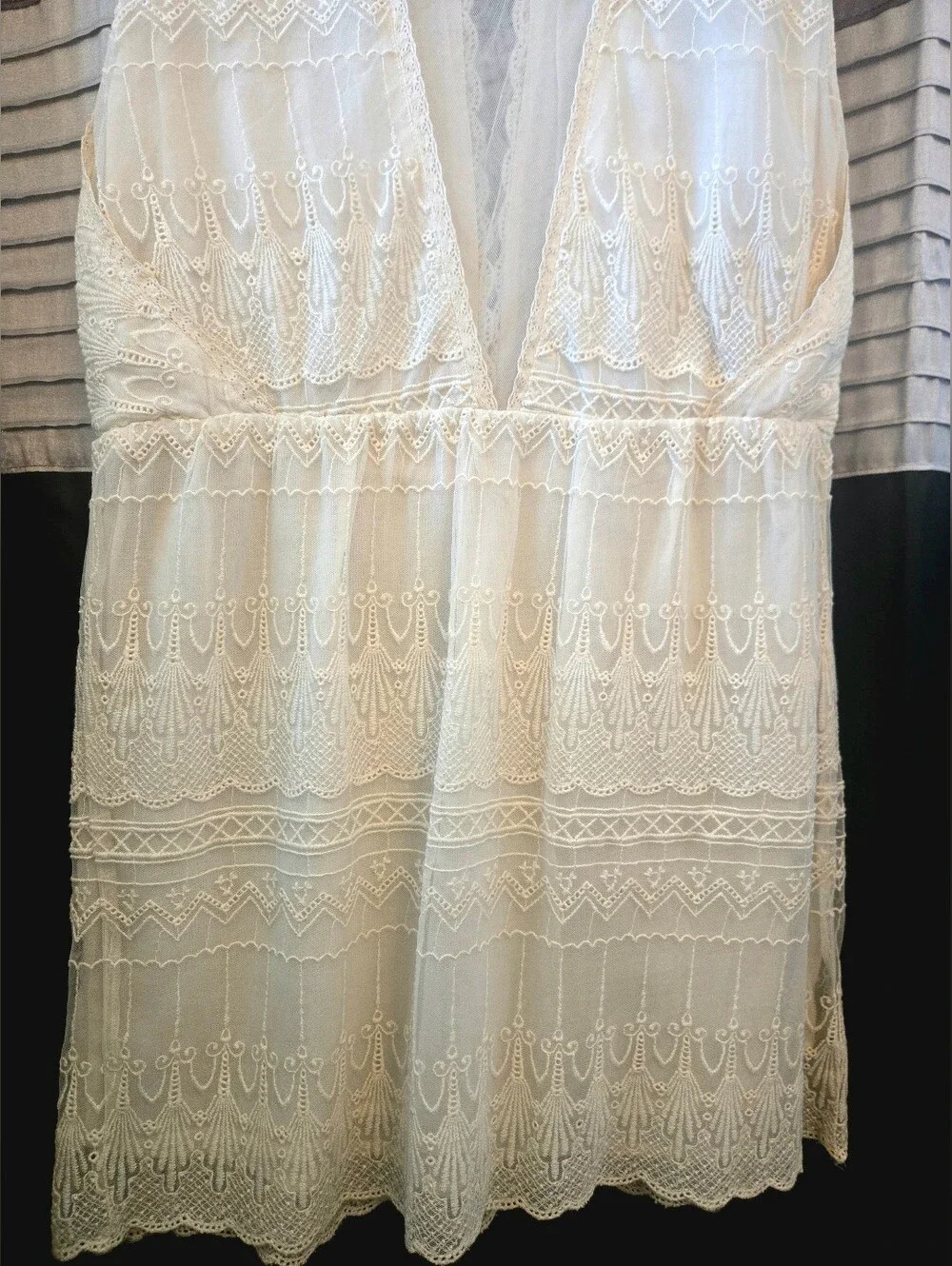 Free People Cream Lace Detail Dress